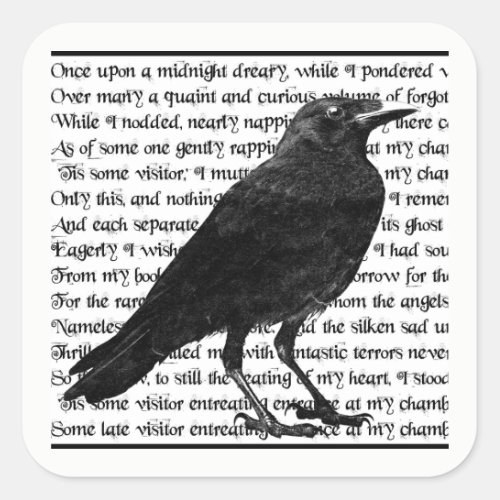 The Raven Edgar Allan Poe Stickers