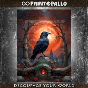 The raven guards the secret of Red Moon’s crypt Tissue Paper