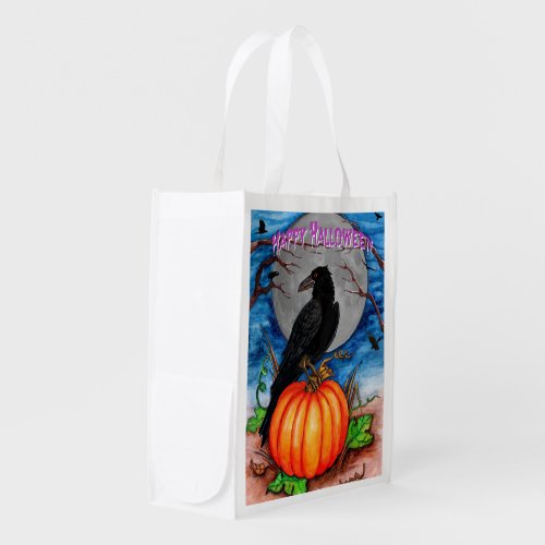 The Raven Happy Halloween 2 sided Bag