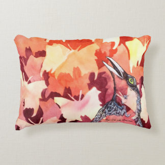 The raven is staring the butterflies decorative pillow