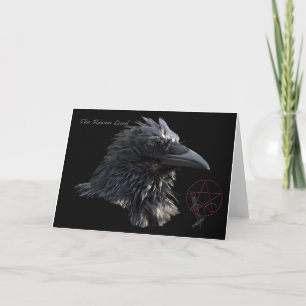 "The Raven Lord" Raven Crow Greeting Card