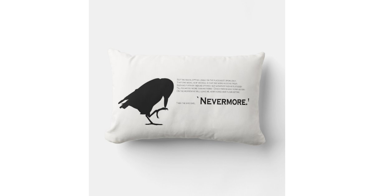 Edgar Allan Poe The Raven Nevermore Gothic Literature Throw Pillow