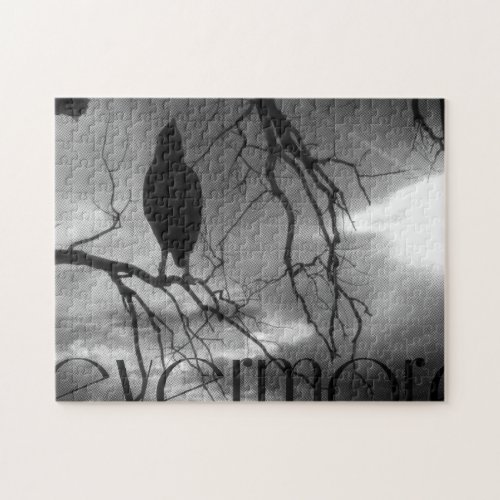 The Raven _ Nevermore Sunbeams Tree Jigsaw Puzzle