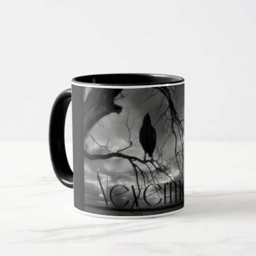The Raven _ Nevermore Sunbeams Tree Mug