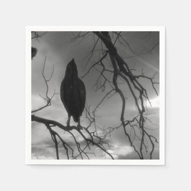 The Raven - Nevermore Sunbeams Tree Napkins (Front)