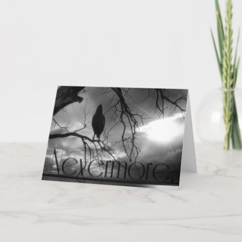 The Raven _ Nevermore Sunbeams Tree Thank You Card