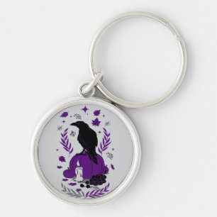 The Raven of Autumn Gothic Keychain