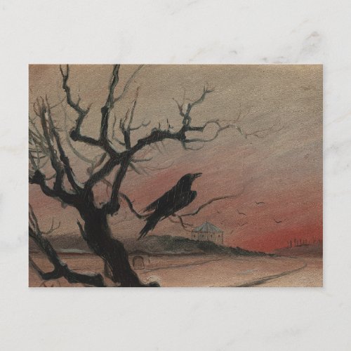 The Raven of Karlstejn 1882 Postcard