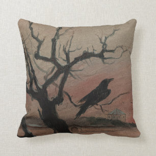 The Raven of Karlstejn, 1882 Throw Pillow