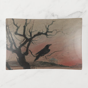 The Raven of Karlstejn, 1882 Trinket Tray