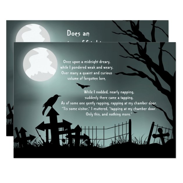 The Raven Poe Halloween Party Invitation