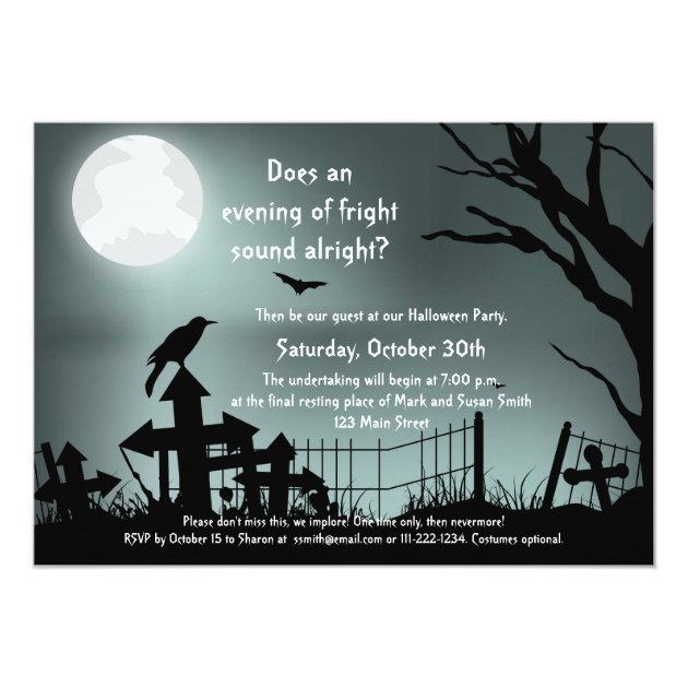 The Raven Poe Halloween Party Invitation