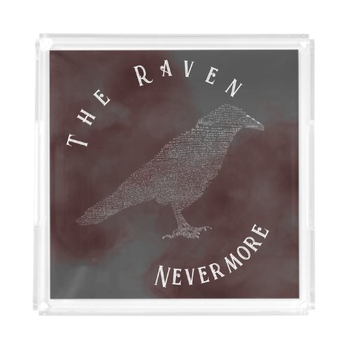 The Raven Poem Acrylic Tray