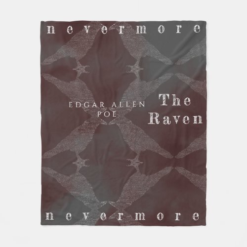 The Raven Poem Fleece Blanket