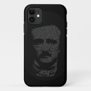 The Raven poem on an image of Edgar Allan poe iPhone 11 Case