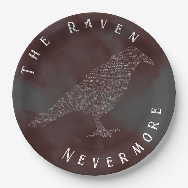 The Raven Poem Paper Plates (Front)