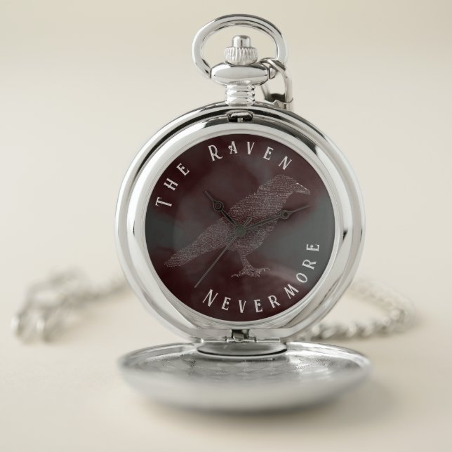 The Raven Poem Pocket Watch (Inside)