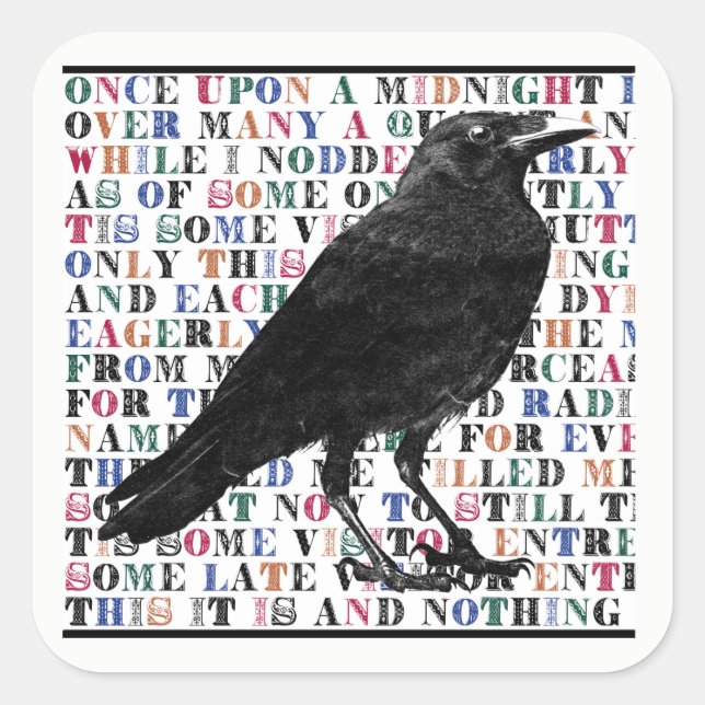 The Raven Poem Stickers (Front)
