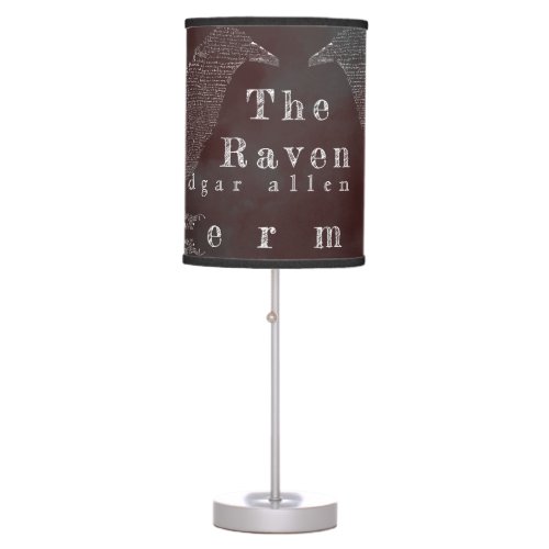 The Raven Poem Table Lamp