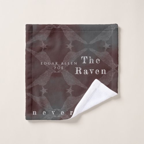 The Raven Poem Wash Cloth