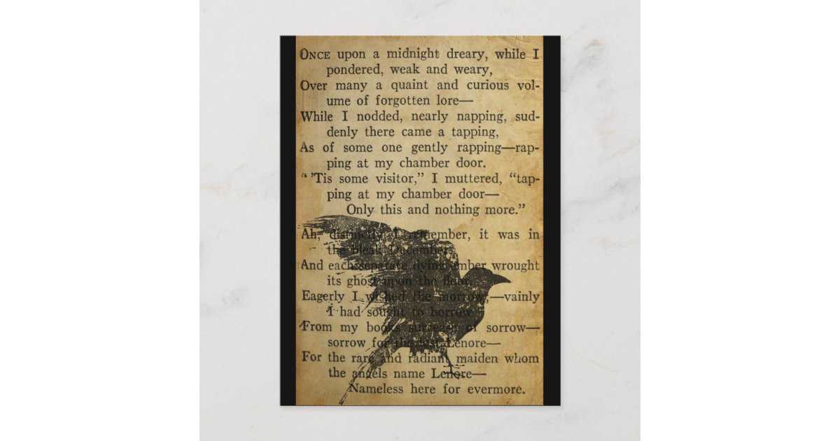 The Raven Postcard | Zazzle