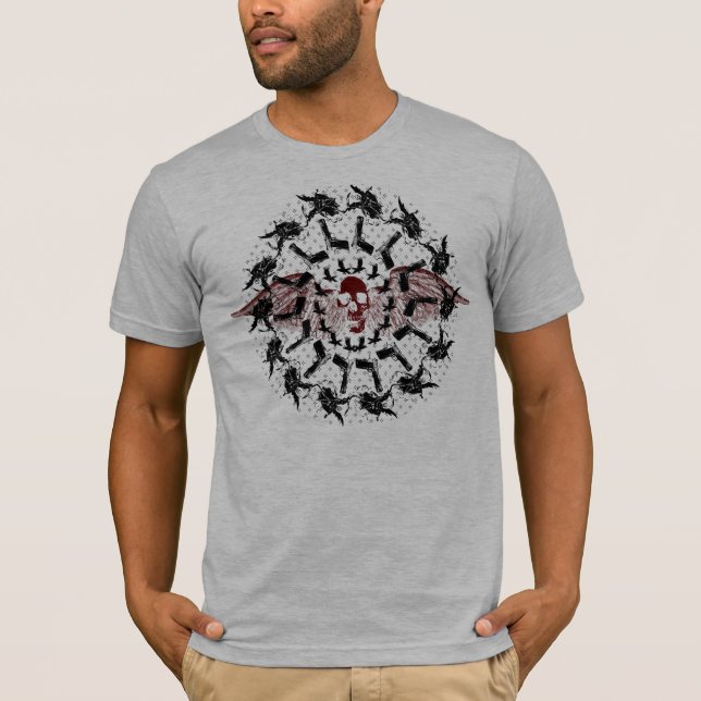 The Raven, The Gun and The Grim Reaper T-Shirt (Front)
