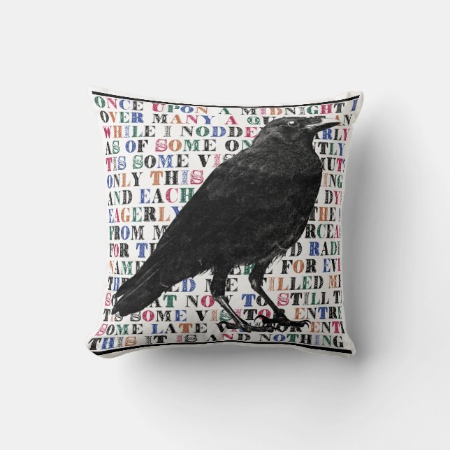 The Raven Throw Pillow (Front)