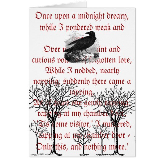 The Raven Vintage Card (Front)