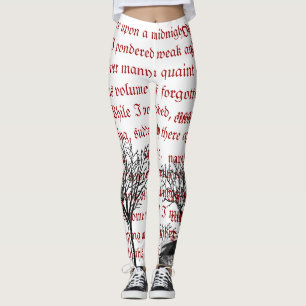The Raven Vintage Poem Leggings