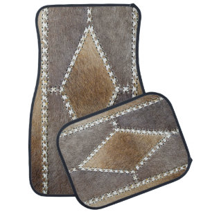 The Raw Hide Look Car Floor Mats (set of 4)