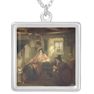 The Ray of Sunlight, 1857 Silver Plated Necklace