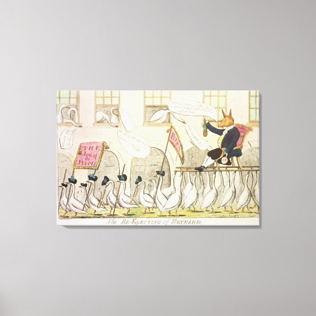 The Re-Electing of Reynard or Fox Canvas Print (Front)