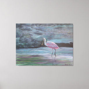 The Read Florida-Roseate Spoonbill Canvas Print