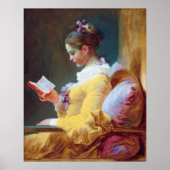 The Reader by Jean-Honoré Fragonard Poster (Front)