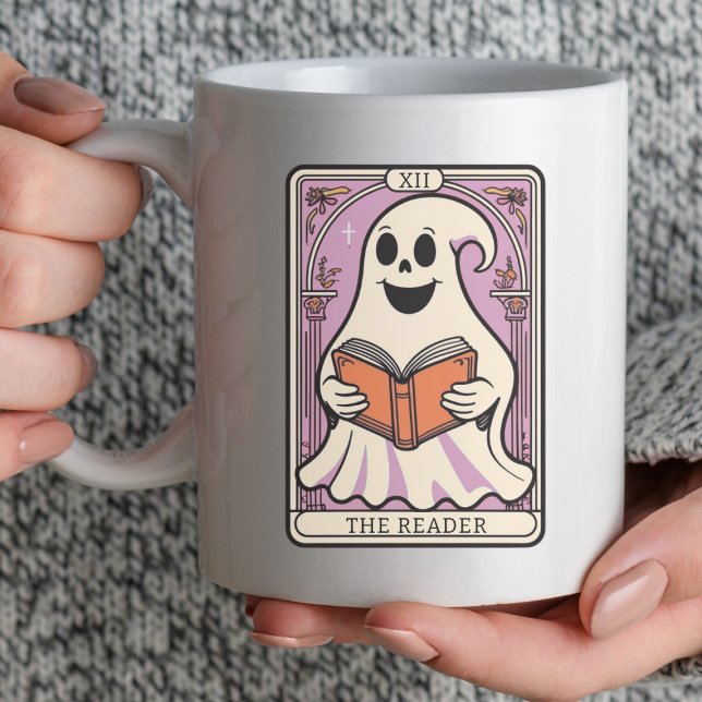 The Reader cute ghost Coffee Mug (Creator Uploaded)