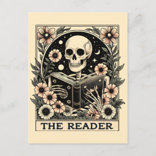 The Reader Skeleton Tarot Card Poster