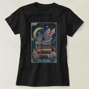 The Reader Tarot Card Book Dragon Fantasy Bookish T-Shirt