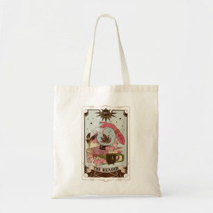 The Reader Tarot Card Witch Vibes Reading Bookworm Tote Bag