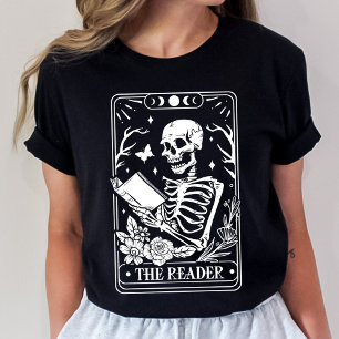 The Reader Tarot Skeleton T-Shirt