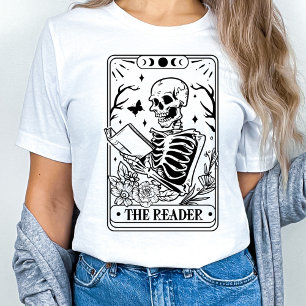 The Reader Tarot Skeleton T-Shirt