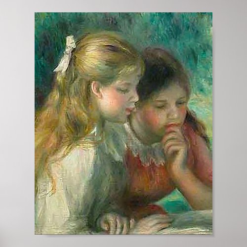 The Reading by Pierre_Auguste Renoir Poster