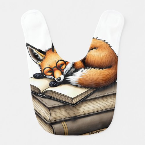 The Reading Fox Baby Bib