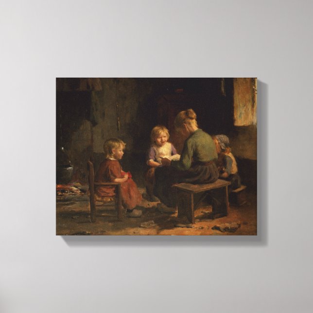 The Reading Lesson Canvas Print (Front)