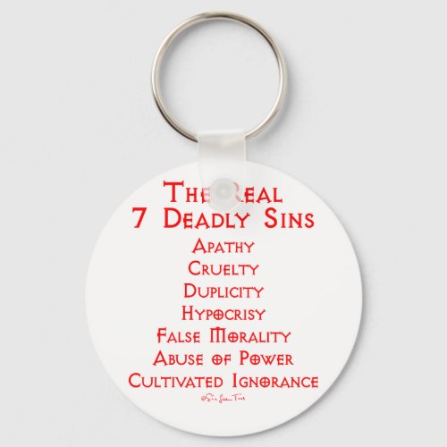 The REAL 7 Deadly Sins Keychain