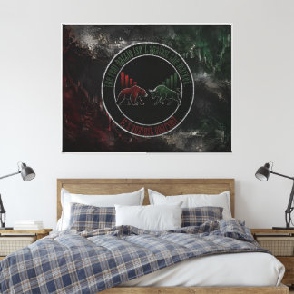 The Real Battle Trading Mindset Silver Grunge Canvas Print
