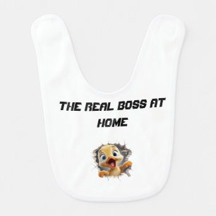 The Real Boss at Home Baby Bib