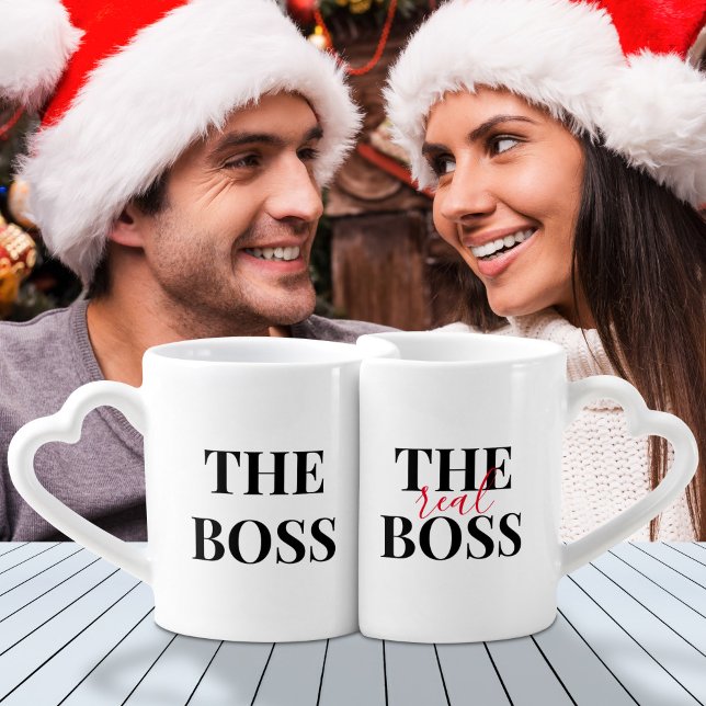 The Real Boss Funny Married Couple Coffee Mug Set (Creator Uploaded)