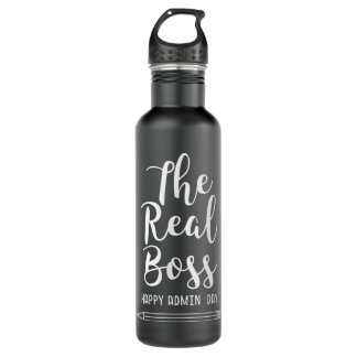 The Real Boss - Happy Administrative Professionals Stainless Steel Water Bottle