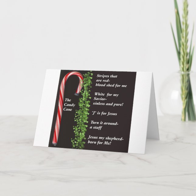 THe Real Candy Cane Meaning Holiday Card (Front)