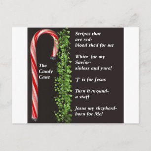 THe Real Candy Cane Meaning Holiday Postcard